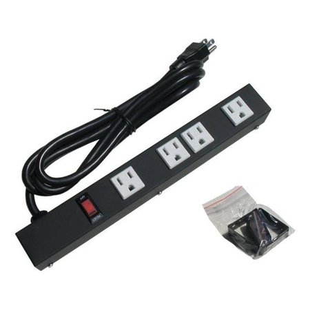 E-DUSTRY e-dustry EPS-1046 12 in. 4 Outlet Metal Power Strip EPS-1046